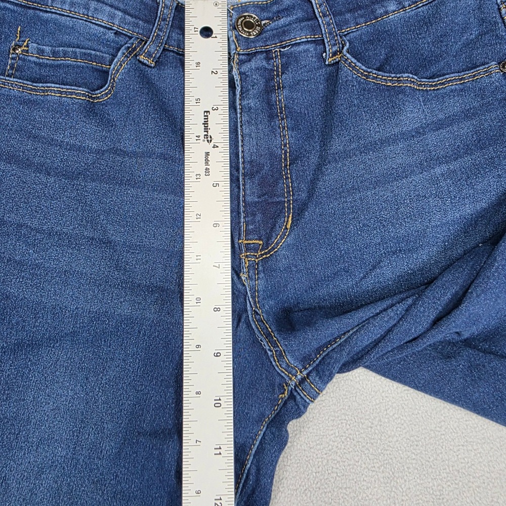 Angels Jeans Women 10 Blue Straight Everluxe Lift Straight Stretch Dark Wash - Picture 4 of 10